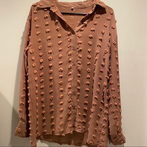 Sheer Button-down Top